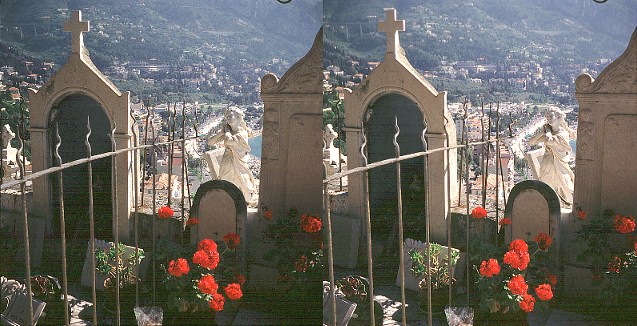 stereo realist Menton Cemetary